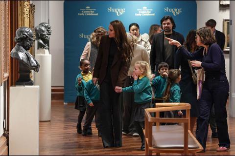 All Souls Primary School visit the National Portrait Gallery in London alongside the Princess of Wales